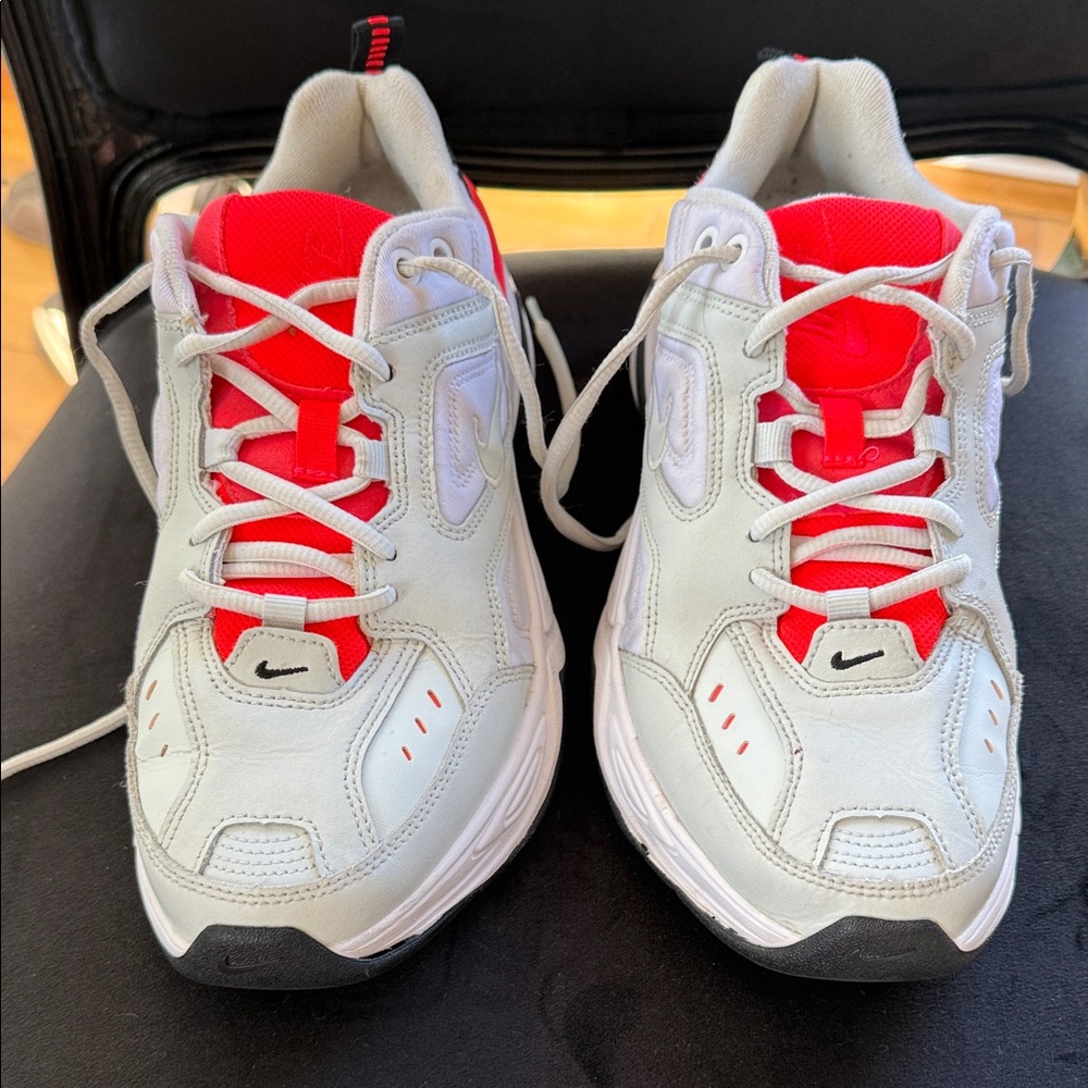 Nike White and Neon Athletic Shoes